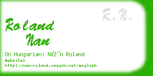 roland nan business card